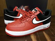 19年製 NIKE AIR FORCE 1 LV8 1 ナイキ エアフォース エレベイト AF1【AO2439-600】レッド レザー RED BLACK 赤×黒 US7.5_画像1