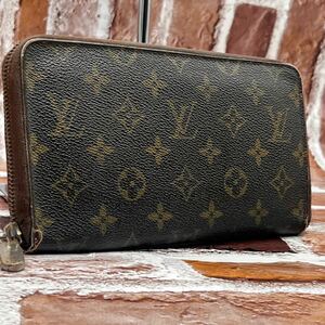 LOUIS VUITTON ルイヴィトン モノグラム 長財布 ラウンドファスナー ジッピーウォレット M60002 サイフ ブラウン系 メンズ レディース