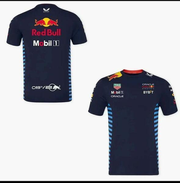 F1　オラクル　レッドブル　レーシング　ホンダ　マックス・フェルスタッペン　ペレス　速乾　数量限定　Tシャツ　L