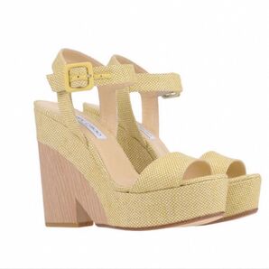 ☆美品☆JIMMY CHOO☆ウッドヒールプラットフォームサンダル☆ サンダル ウェッジソール