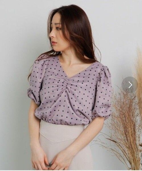 未使用LIPSERVICEのドット柄ブラウス