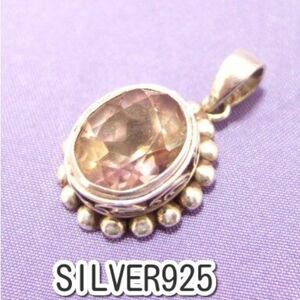 横浜最新 シルバーSILVER925♪魅惑の銀ペンダントアメジスト楕円カット 4.2g メンズレディース 送料220円ネックレス55hei