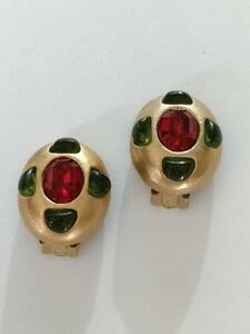  Agata AGATHA earrings gold group green red Stone 