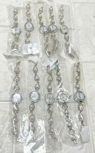  unused *book@ pearl 7~8mm lady's wristwatch large amount together 10 point set accessory quartz large amount together QUARTZ ⑥