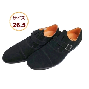RAUDi ラウディ メンズ カジュアルシューズ ラフ スリッポン ドレスシューズ ブラック 黒 R-24103 R-24103-blk-265 (43) 26.5cm