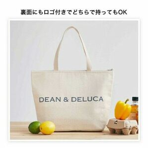 DEAN&DELUCA ディーン&デルーカ コットン素材のロゴ入りトート(新品、未使用)