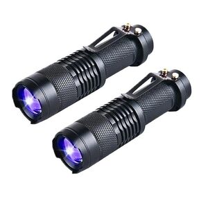 черный свет LED ультрафиолетовые лучи свет 2 шт. комплект UV рыбалка ручной фонарь . свет resin лечение загрязнения проверка флуоресценция искусственная приманка искусственная приманка на кальмара Kei пятно