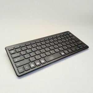 【美品】 ELECOM エレコム TK-FBP100 スリムパーソナルキーボード ブラック Bluetooth PC パソコン タブレット スマホ 薄型 ミニ