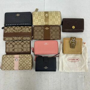 K823△COACH コーチ 財布 10点セット 長財布/折り財布/コインケース/シグネチャー/オプアート/ブラック/ピンク/ブラウン 他 まとめ ⑩