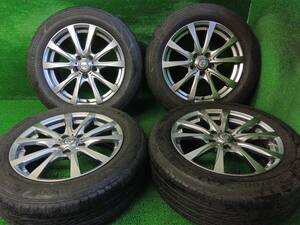 ブリヂストン REGNO GRV2 215/60R17 社外 TRG 汎用 17×7J 夏タイヤ付4本 中古 売切!!