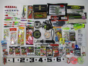 F11 fishing gear set * lure,wa-m, reel, needle, fishing sinker, Major etc. together 