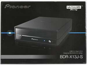 送料無料 美品 Pioneer BDR-X13J-S ブルーレイドライブ 外付け 光学ドライブ ULTRA HD Blu-ray UHD BDXL BD DVD CD ODD パイオニア