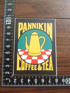 ◆新品U.S.非売品【Pannikin Coffee & Tea】老舗カリフォルニア輸入ステッカー@限定出品◆送料230円～