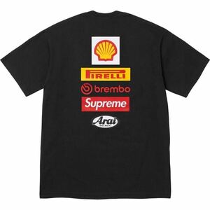 【新品 黒S 24SS Supreme Ducati Logos Tee】 シュプリーム ドゥカティ バイク ボックスロゴ soccer jersey small box logo