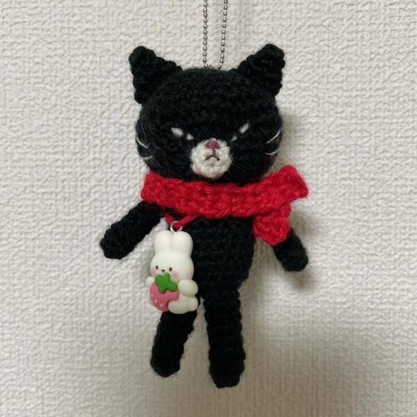 あみぐるみ　ねこ　キーホルダー ハンドメイド