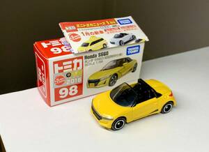  out of print records out of production red box Tomica 98 Honda Honda S660 car ni bar yellow Ⅱ the first times special specification 2016 new car seal 