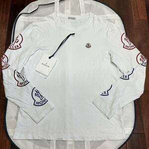 【美品】MONCLER モンクレール　ロンT 長袖Tシャツ　白S