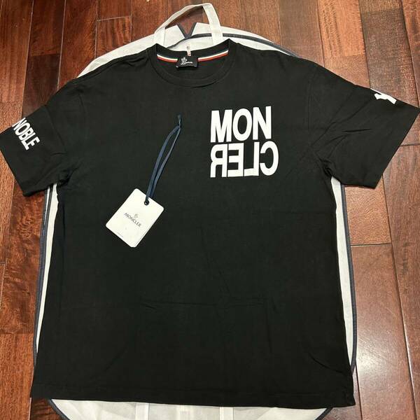 【レア】【美品】MONCLER モンクレール　半袖Tシャツ　黒　XL