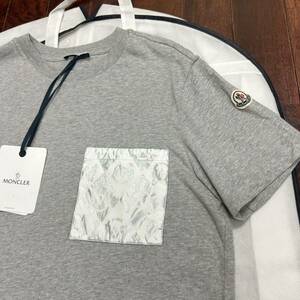 【新作】【美品】MONCLER モンクレール　半袖Tシャツ　グレー　M