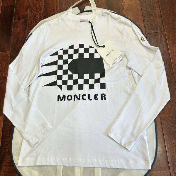 【美品】MONCLER モンクレール　ロンT 長袖Tシャツ　白L