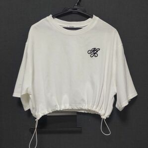 INGNI 裾ドロスト胸ロゴショート5分袖Tシャツ サイズM カットソー