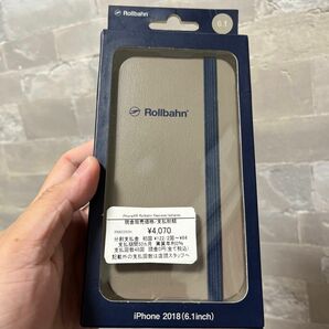 iPhone XR用 Rollbahn (R) ロルバーン flapcase for iPhone XR ashgray 手帳型