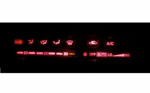 S13 シルビア/180SX アナログエアコン照明用 LED 1台分セット! 　レッド