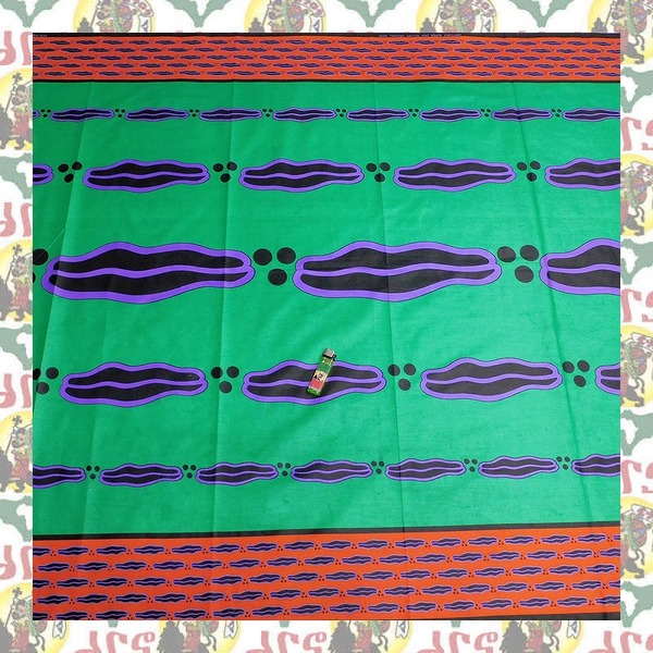 【SALE/270cm x 110cm/3ヤード】アフリカンプリント生地 barg-p63 アフリカ布 アフリカ生地 ゴールドプリント アンカラ キテンゲ パーニュ