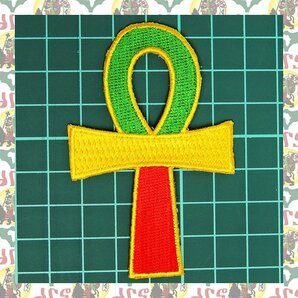 刺繍アイロンワッペン wapemb-23　エチオピア ハイレセラシエ皇帝 ジャマイカ ラスタ ラスタカラー レゲエファッション ラスタファッション