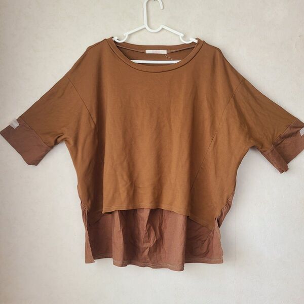 フリーサイズ カットソー Tシャツ 半袖 ドルマン