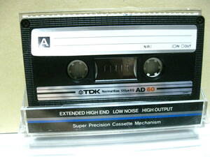使用済み　中古　カセットテープ　TDK　AD60　Type1　ノーマル　60分　1本　爪あり　No1792　