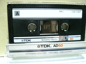 使用済み　中古　カセットテープ　TDK　AD60　Type1　ノーマル　60分　1本　爪なし　No1795　
