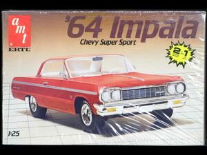 【AMT/ERTL】1/25 1964 IMPALA インパラ Chevy Super Sport　1984年版 2in1 開封済 未組立 当時モノ レア