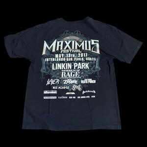 MAXIMUS フェス ツアー ロック バンド LINKIN PARK Tシャツ 半袖 LAYER Rob Zombie Five Finger Death Punch Rise Against