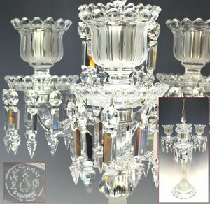 [. приятный ] Baccarat baccarat crystal [ Dolphin свеча подставка ] высота 60cm масса 5,2kg подлинный товар гарантия H2051