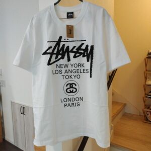 ワールドツアー　L　白　STUSSY