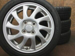 * Daihatsu original aluminium wheel + DUNLOP LEMANS V 165/55R15 4 pcs set [ Tanto Move canvas Mira Cocoa Atrai Wagon Daihatsu light ]