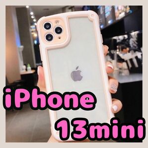 【iPhone13mini】ピンク iPhoneケース シンプル フレーム 人気