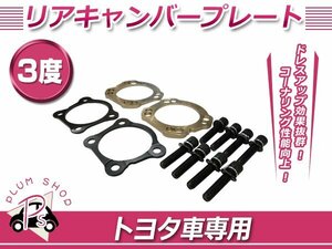 20系 アルファード 2WD リア キャンバープレート 3度 ボルト付 トー角 コーナリングアップ ローダウン 高強度スチール製