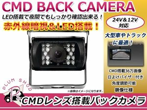 重機 バス/トラック CMOS CMD LED バックカメラ 角度調整可 20mケーブル付 12v/24v 暗視可 赤外線 防水 防塵 36万画素 配線 広角