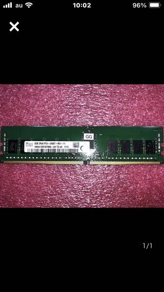 SK Hynix DDR4-2400 2Rx8 PC4-19200 ECC REG 8GB HMA41GR7AFR8N-UH SK Hynix サーバー用メモリになります。 