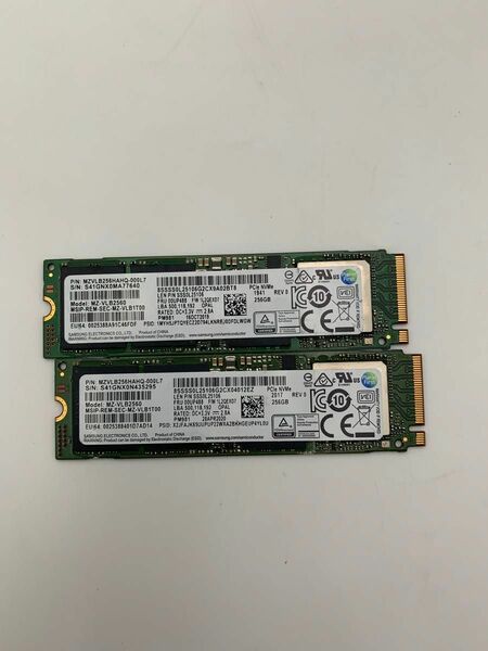 SAMSUNG MZVLB256HAHQ-000L7 256GB NVMe M.2 2枚セット