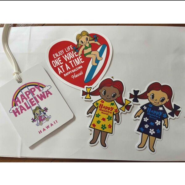 Happy HALEIWA ネームタグ&ステッカー