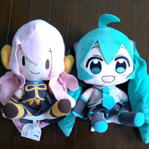 メガジャンボ　初音ミク　巡音ルカ　ぬいぐるみ　セット