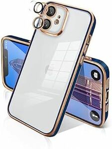 iphone 11 ケース クリア メッキ加工 カバー 透明な背面 一体型 レンズ保護 耐衝撃 スマホケース アイホン 11 ケー