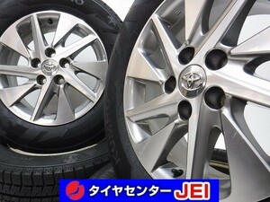 16インチ タイヤ新品 215/65R16 アルファード純正 6.5J+33 114.3 中古スタッドレスホイール【4本セット】送料無料(ASA16-0795）