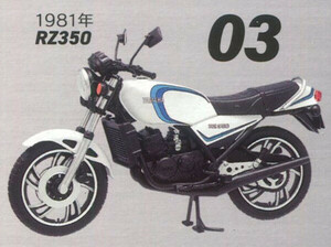 F-toys/ef игрушки ( Platz )FT60818 1/24 Yamaha RZ250/350 #3 1981 год RZ350 [ Vintage мотоцикл комплект vol.11 ]