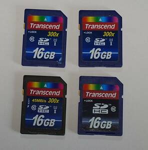 TranScend SDHCカード　１６ＧB ４枚　中古