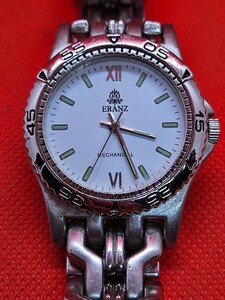 稼働品 ERANZ 手巻き メンズ腕時計 D0676