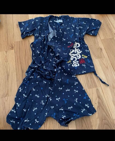 甚平 80 男の子 紺色 トンボ とんぼ men'sCLUB mini お祭り 夏祭り ベビー服 ベビー キッズ 子供